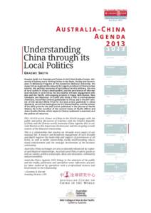 AU STRA LIAN – CH I NA A G E N D A[removed]Understanding China through its Local Politics