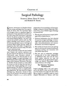 Chapter   Surgical Pathology Eugene J. Mark, David N. Louis, and Robert H. Young
