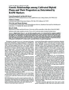 J. AMER. SOC. HORT. SCI[removed]):451–[removed]Genetic Relationships among Cultivated Diploid