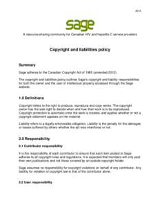 Microsoft Word - Sage-copyright-and-liabilities-policy-2014