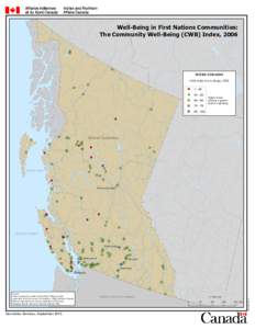 Well-Being in First Nations Communities: The Community Well-Being (CWB) Index, 2006 ^ ^  !