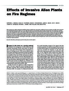 Invasive plant species / Wildfires / Ecological succession / Fire / Forest ecology / Fire ecology / Invasive species / Chaparral / Savanna / Biology / Ecology / Systems ecology