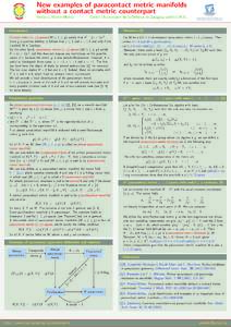 New examples of paracontact metric manifolds without a contact metric counterpart Ver´onica Mart´ın-Molina Centro Universitario de la Defensa de Zaragoza and I.U.M.A.