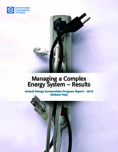 Managing a Complex Energy System – Results Annual Energy Conservation Progress Report – 2010 (Volume Two)  Environmental