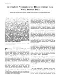 SENSORSInformation Abstraction for Heterogeneous Real World Internet Data