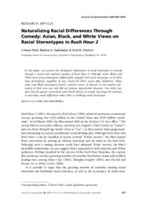 Naturalizing Racial Differences Through Comedy: Asian, Black, and White Views on Racial Stereotypes in Rush Hour 2