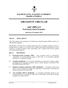 Aircraft instruments / Navigation / Electronic navigation / Federal Aviation Administration / Performance-based navigation / Required navigation performance / Area navigation / Instrument approach / Civil Aviation Authority / Aviation / Air traffic control / Transport