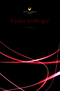 Þýskir snillingar 11. október 2012 Vinsamlegast hafið slökkt á farsímum meðan á tónleikum stendur. Tónleikagestir eru beðnir um að klappa aðeins í lok tónverka. Tónleikarnir eru í beinni útsendingu á