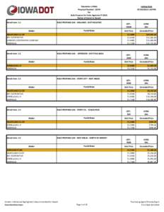 Tabulation of Bids Proposal Number: 12434 For Bulk Propane for State Agencies FY 2015 Notice of Intent to Award BULK PROPANE GAS - WILLIAMS - DOT FACILITIES