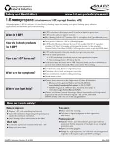 N-Propyl bromide / Safety / BP / Business / Parts cleaning / Dry cleaning / Material safety data sheet / Health / Organobromides / Occupational safety and health