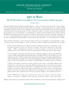 CENTER FOR BIOLOGICAL DIVERSITY Climate Law Institute 351 California St., Ste. 600 • San Francisco, CA 94104 • ( • www.BiologicalDiversity.org 