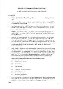 IN THE MATTER OF THE HAZETWOOD MINE FIRE INQUIRY WITNESS STATEMENT OF JAMES EDWARD HUBERT MAUGER BACKGROUND  I
