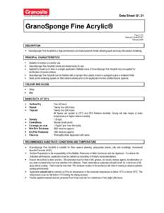 Data Sheet G1.21  GranoSponge Fine Acrylic® •