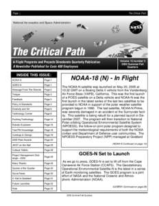 Page 1  The Critical Path Volume 13 number[removed]Summer/Fall