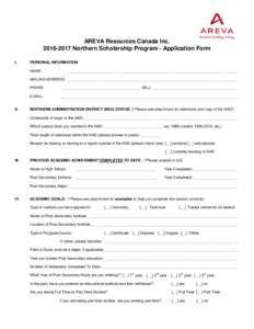 Scholarship Application Form [standard]