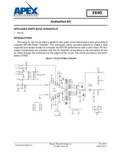 EK40 Evaluation Kit APPLICABLE PARTS (SOLD SEPARATELY) •  MP106