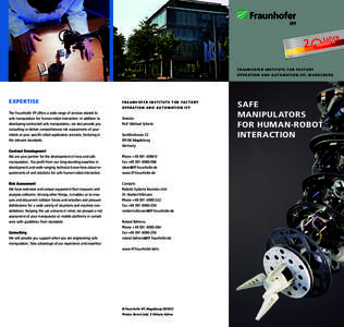 Fraunhofer Institute for factory  2 Expertise