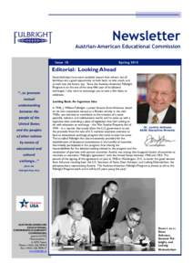 Newsletter Austrian-American Educational Commission Issue 10 Spring 2015