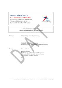 Model ASEM[removed]–11 October 2014 in Milan, Italy in conjunction with the 10th ASEM Summit “Responsible Partnership for Sustainable Growth and Security”