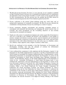 Economics / Sustainability / Environmental social science / International development / Rio Declaration on Environment and Development / Harmony with nature / Millennium Development Goals / Barbados Programme of Action / United Nations Conference on Sustainable Development / Environment / Sustainable development / Development