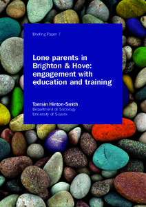 Briefing Paper 7  Lone parents in Brighton & Hove: engagement with education and training