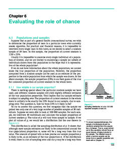 Chapter 6  Evaluating the role of chance 6.1  Populations and samples