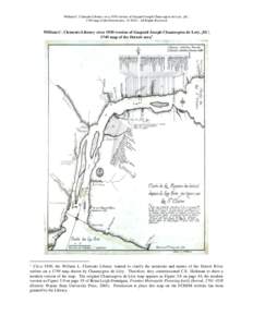 William C. Clements Library circa 1930 version of Gaspard Joseph Chaussegros de Lery, fils’, 1749 map of the Detroit area - © 2014 – All Rights Reserved William C. Clements Library circa 1930 version of Gaspard Jose