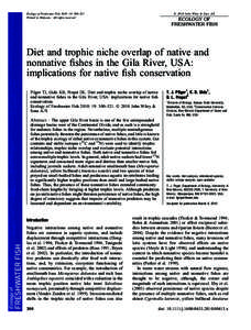  2010 John Wiley & Sons A/S  Ecology of Freshwater Fish 2010: 19: 300–321 Printed in Malaysia Æ All rights reserved  ECOLOGY OF