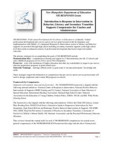 Pedagogy / Educational psychology / Special education / Response to intervention / No Child Left Behind Act / Positive behavior support / Direct Instruction / Differentiated instruction / Literacy / Education / Education policy / Behaviorism