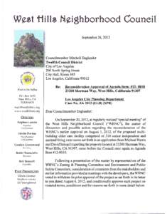 Mitchell Englander / Zoning / California Environmental Quality Act / West Hills / Land law / California / Property / Real property law / Real estate / Urban studies and planning