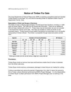Microsoft Word - Timber Sale Bid Notice FY14 UV C4 C5