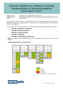 Occ Violence Project Status Report2010_ 2v2