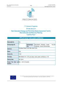 D2.1 - LPS and sensor node system architecture Copyright RECONASS  Public