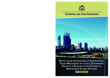 Corruption and Crime Commission  w Report on the Investigation of Alleged Public Sector Misconduct by a Local Government