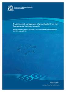 Environmental management of groundwater from the Gnangara and Jandakot mounds