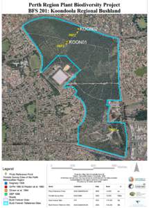 Perth Region Plant Biodiversity Project BFS 201: Koondoola Regional Bushland $  % KOON02