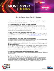 Florida Highway Patrol / Traffic law / Law enforcement / Move over law