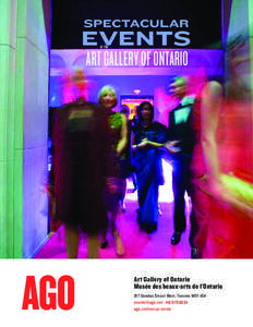 SPECTACULAR  EVENTS ART GALLERY OF ONTARIO at the