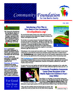 Community Foundation for San Benito County FallMission