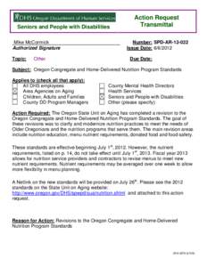 Seniors and People with Disabilities Mike McCormick Authorized Signature Topic:  Other