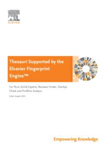 Thesauri Supported by the Elsevier Fingerprint Engine