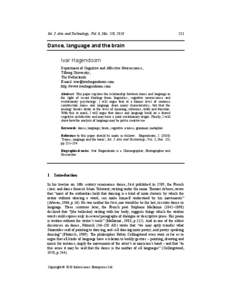 Cognitive science / Cognitive neuroscience / Motor control / Bharata Natyam / Mirror neuron / Gesture / Origin of language / Dance / Sign language / Ethology / Mind / Science