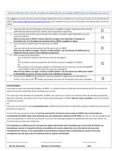 Microsoft Word - CVAC Checklist for Mail In Applications_French