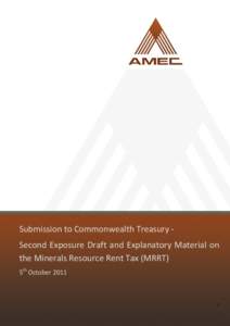 Submission to Commonwealth Treasury Second Exposure Draft and Explanatory Material on the Minerals Resource Rent Tax (MRRT) 5th October