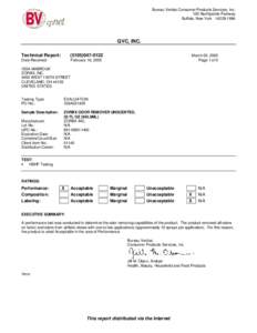 Bureau Veritas Consumer Products Services, Inc. 100 Northpointe Parkway Buffalo, New York[removed]QVC, INC. Technical Report:
