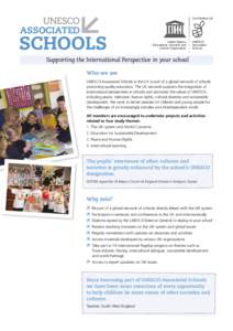 UNESCO ASSOCIATED Coordination UK  SCHOOLS