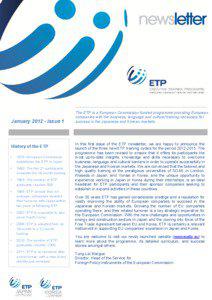 January[removed]Issue 1  History of the ETP