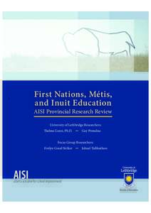 First Nations, Métis, and Inuit Education:  Provincial Research Review (2009)