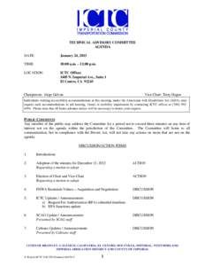 TECHNICAL ADVISORY COMMITTEE AGENDA DATE: January 24, 2013