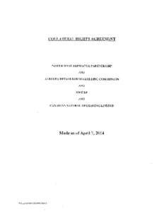 COLLATERAL RIGHTS AGREEMENT  NORTH WEST REDWATER PARTNERSHIP AND ALBERTA PETROLEUM MARKETING COMMISSION AND